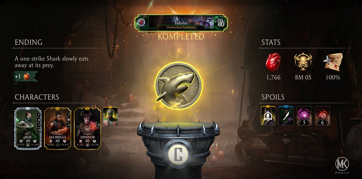 Profashion7's tweet photo. I just completed a Krypt Run in Mortal Kombat mobile! Check out my stats. https://t.co/rVqpcy0Dis