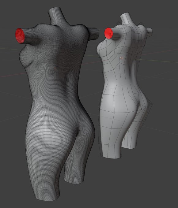 寝る前に毎日胴体を一からモデリングするというのを日課にする…これで大体1時間くらい 