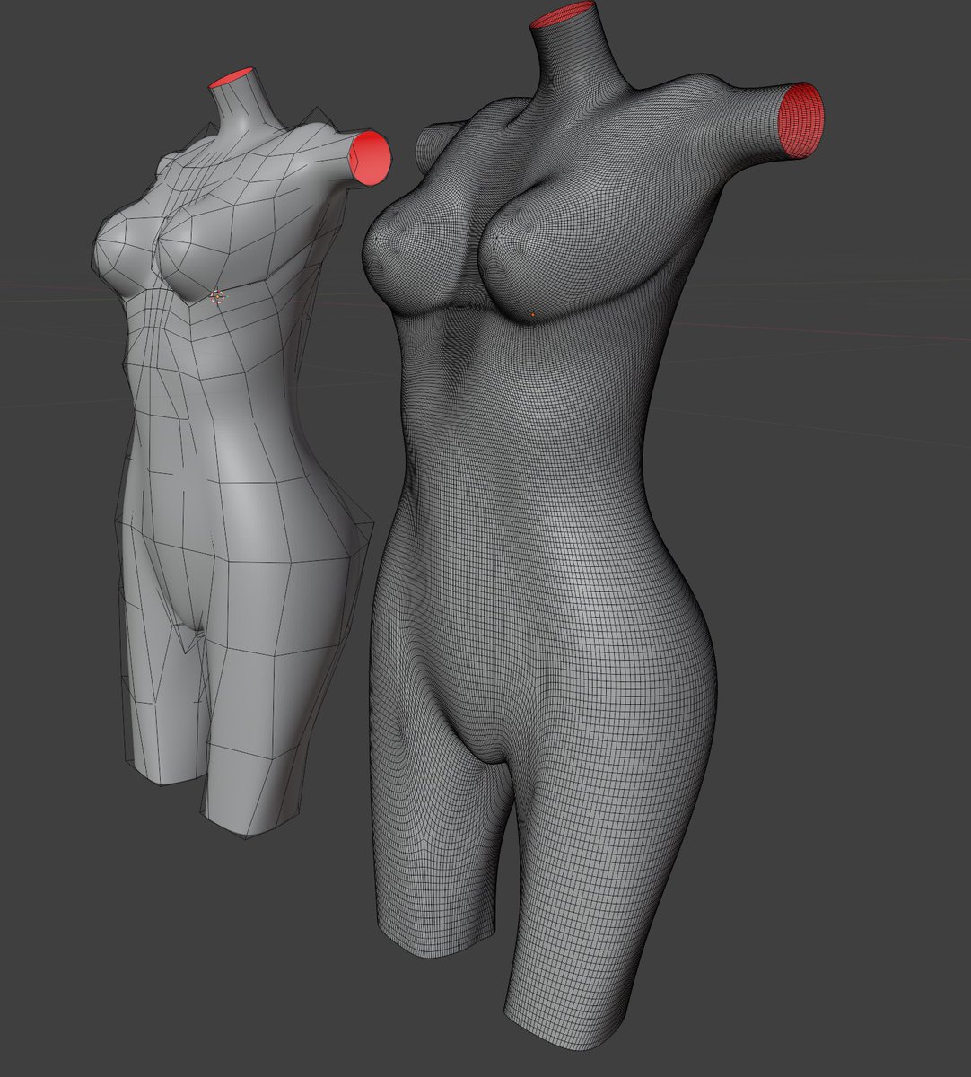 寝る前に毎日胴体を一からモデリングするというのを日課にする…これで大体1時間くらい 