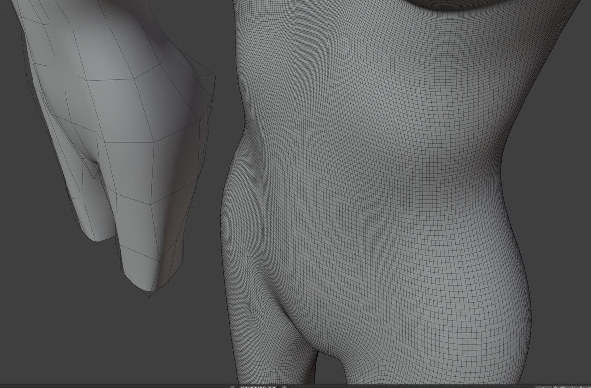 寝る前に毎日胴体を一からモデリングするというのを日課にする…これで大体1時間くらい 
