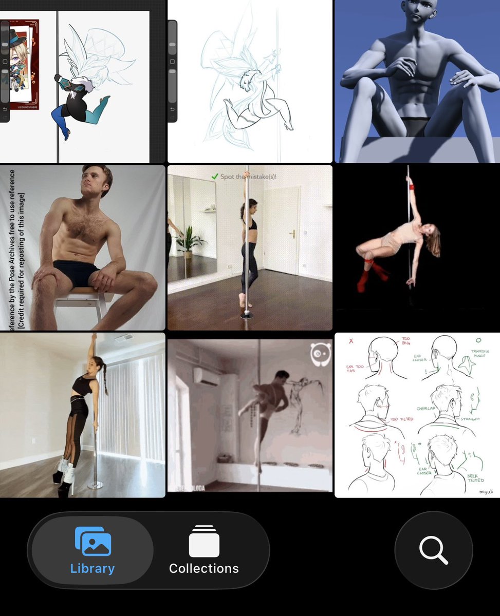 NotSwamptuft's tweet image. When you start a new piece and your phone is suddenly full of VERY specific reference pictures 🧍