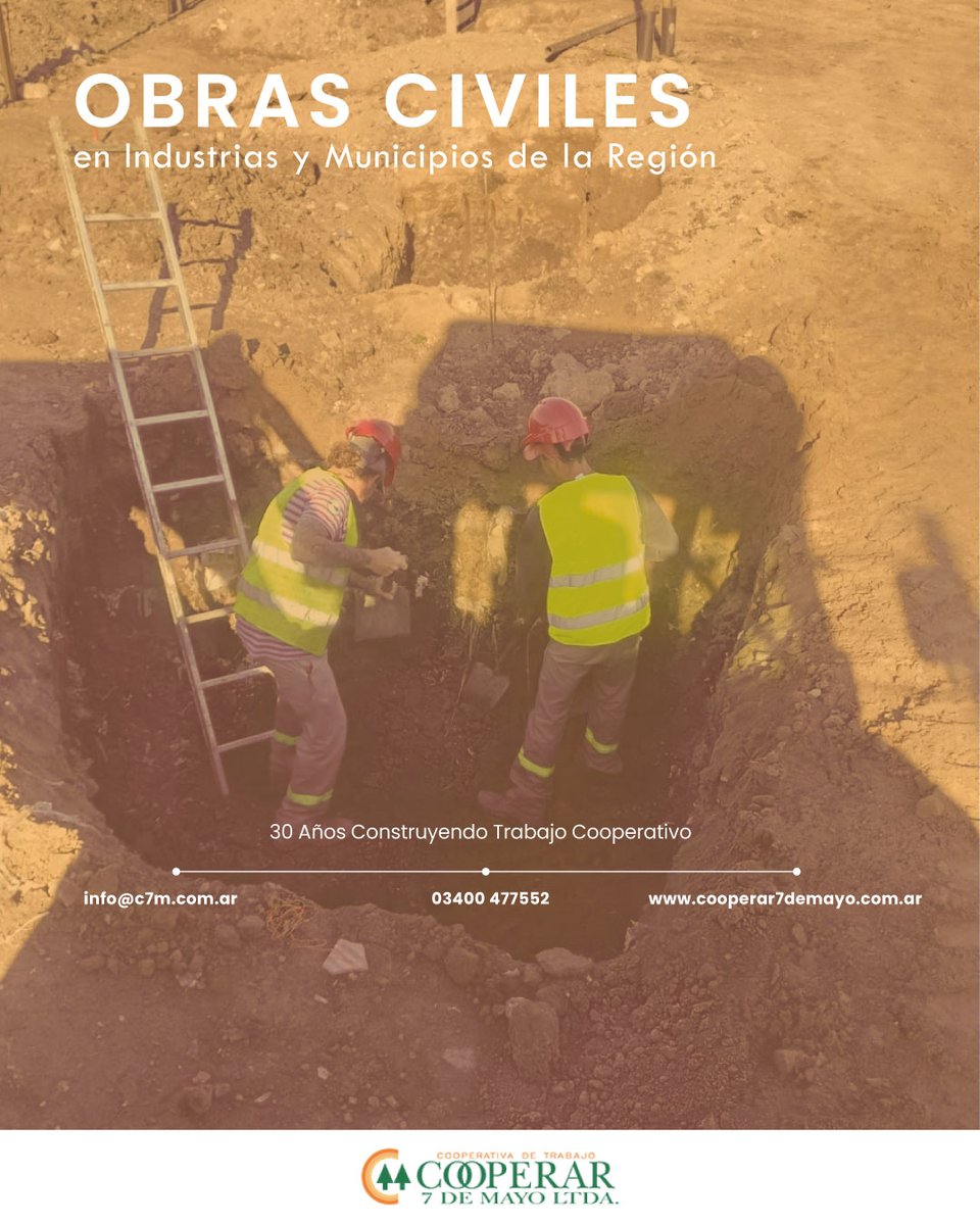 Trabajamos desde Villa Constitución, apostando al desarrollo local y a la economía social. Líderes en la región, realizamos obras civiles públicas y privadas. No duden en consultarnos.
.
.
.
#ServiciosCooperativos #CalidadYCompromiso #Cooperar7DeMayo