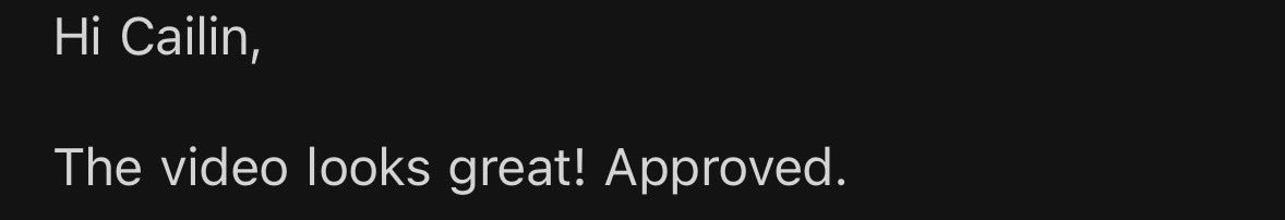 Starting 2026 off with my videos being approved with no revisions 🙊

Want to work together? Lets chat! 
✉️: cailinjaymes@gmail.com

#ugc #ugccommunity #UGCNET