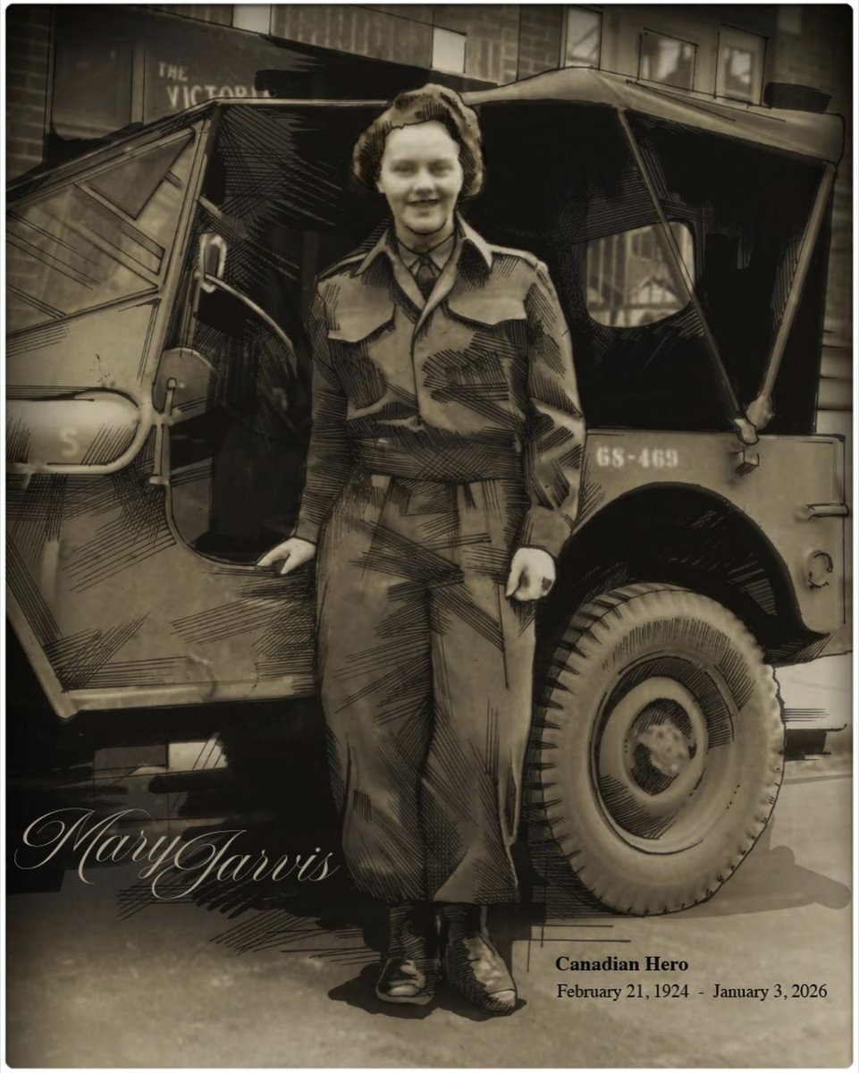 vectorvault's tweet image. My Grandmother, Mary Jarvis was kind, loving and brave. She passed away just shy of 102 years old. The caring people at @Sunnybrook veterans hospital lowered the Canadian flag to half mast in her honour. What a life. 🇨🇦
