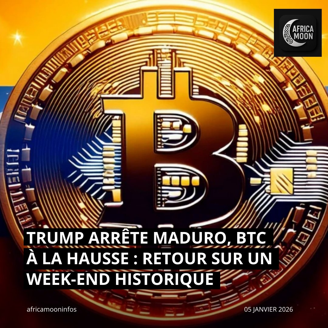 🇻🇪🌍 L’arrestation de #NicolasMaduro par les États-Unis de #Trump a secoué la scène internationale… et dopé le #Bitcoin. Dans la foulée, le BTC a bondi jusqu’à 93 323 $, son plus haut niveau depuis trois semaines. Hasard ou réflexe valeur refuge ?