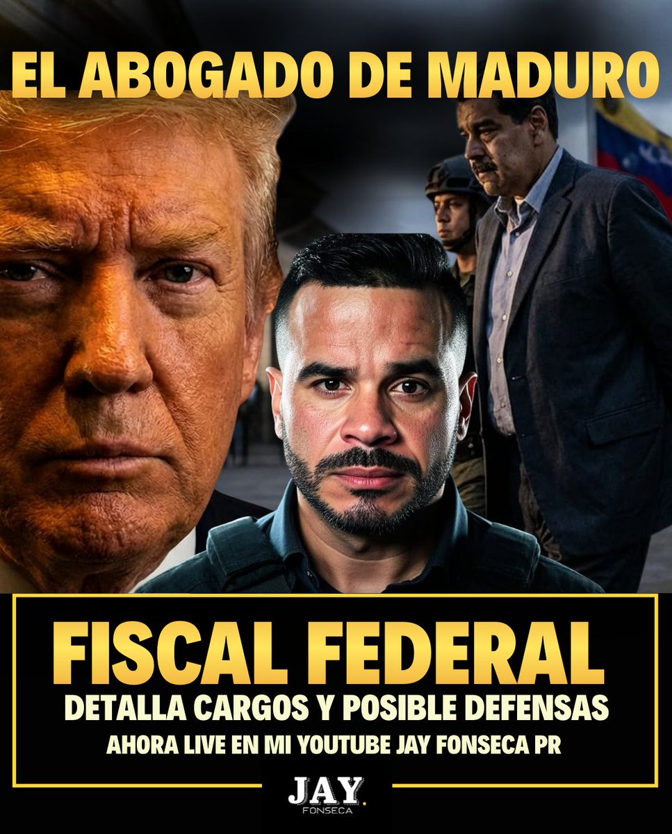 jayfonsecapr's tweet image. MADURO TIENE DEFENSAS ÚNICAS - Por haber sido mandatario y presidente de una nación. Cuáles son, las discuto con el exfiscal federal Lcdo. Max Pérez Bouret en mi YouTube Jay Fonseca PR