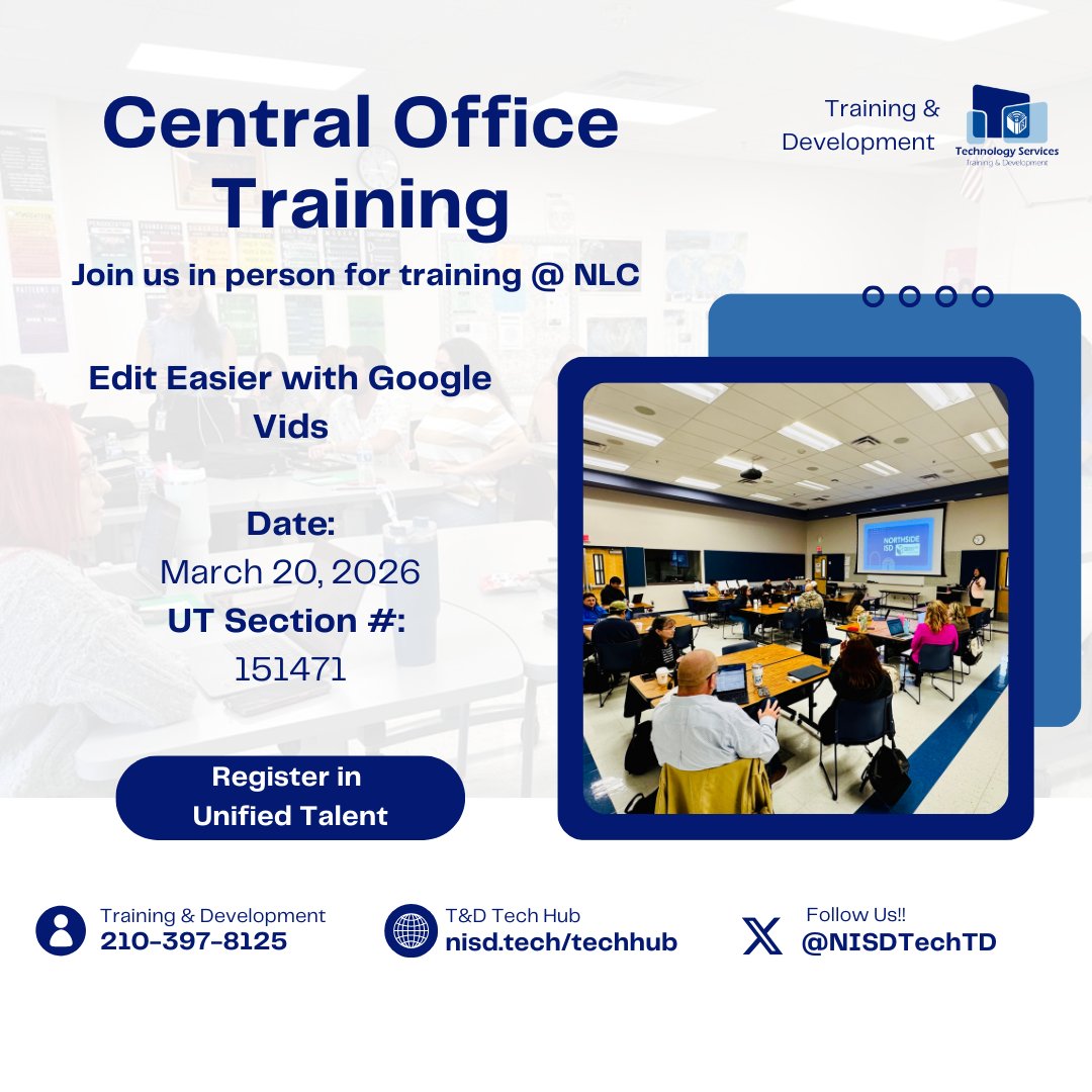 NISD Technology Services Training & Development tweet media