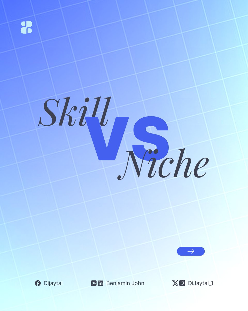 DiJaytal_1's tweet photo. A niche won’t save you if your skills are weak.

Skills come first.
They help you think clearly, solve real problems, and create results anywhere.
A niche is context.
Skills are the substance.

Build strong skills and your niche becomes obvious. https://t.co/2mh4Ln5gmE