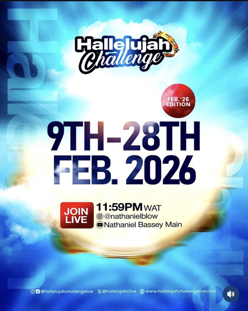 PArannilewa's tweet image. Hi guysssss,

The #HallelujahChallenge is back!

Super excited!

Check out the date.