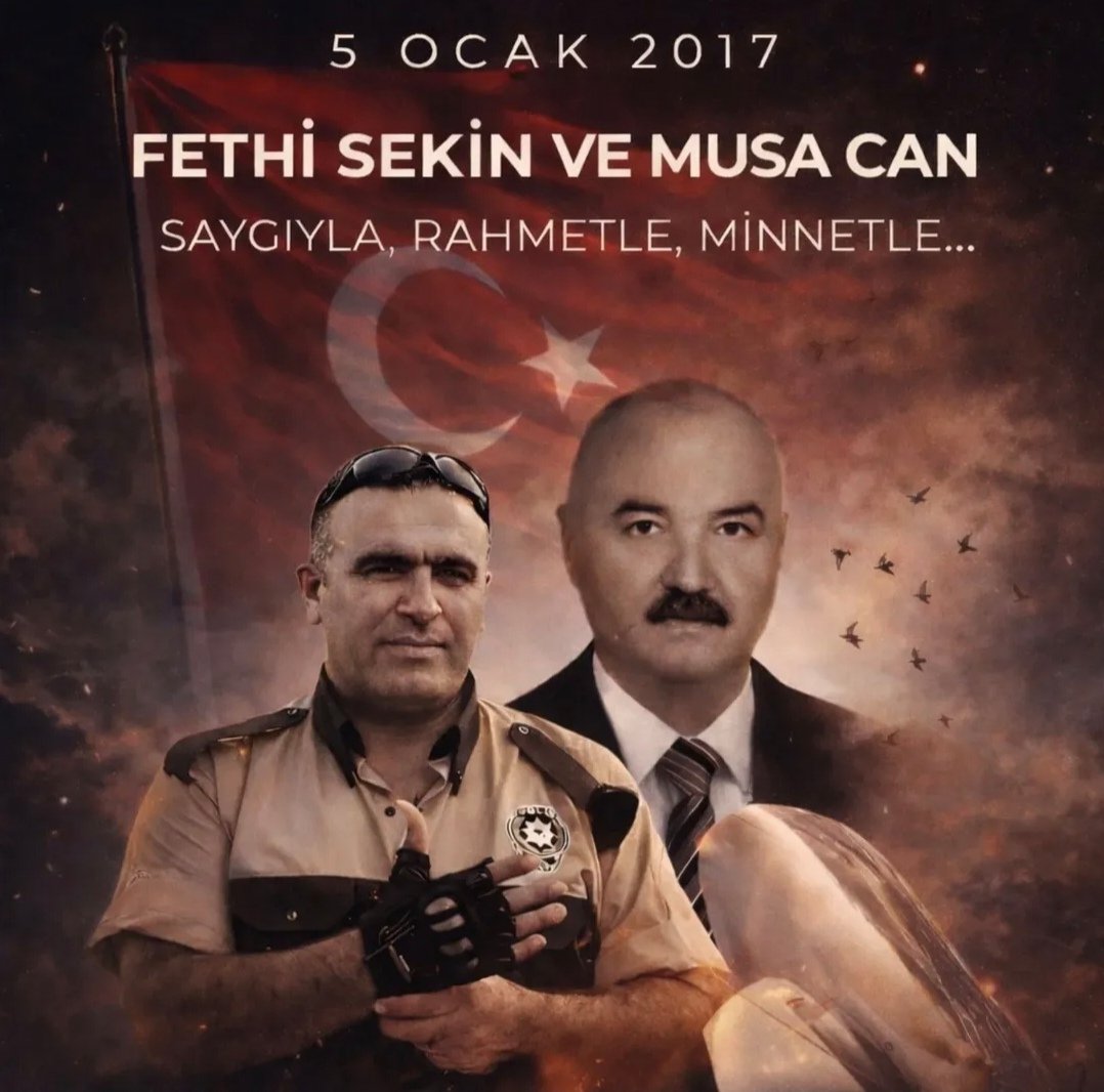 Terörle mücadelede şehit verdiğimiz Fethi Sekin ve Musa Can'ı saygı, minnet ve rahmetle anıyorum.
#FethiSekin #MusaCan