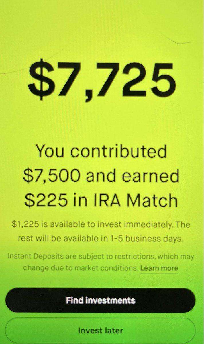 Sun_Path_'s tweet image. 2026 Roth IRA funded with $225 match in $HOOD