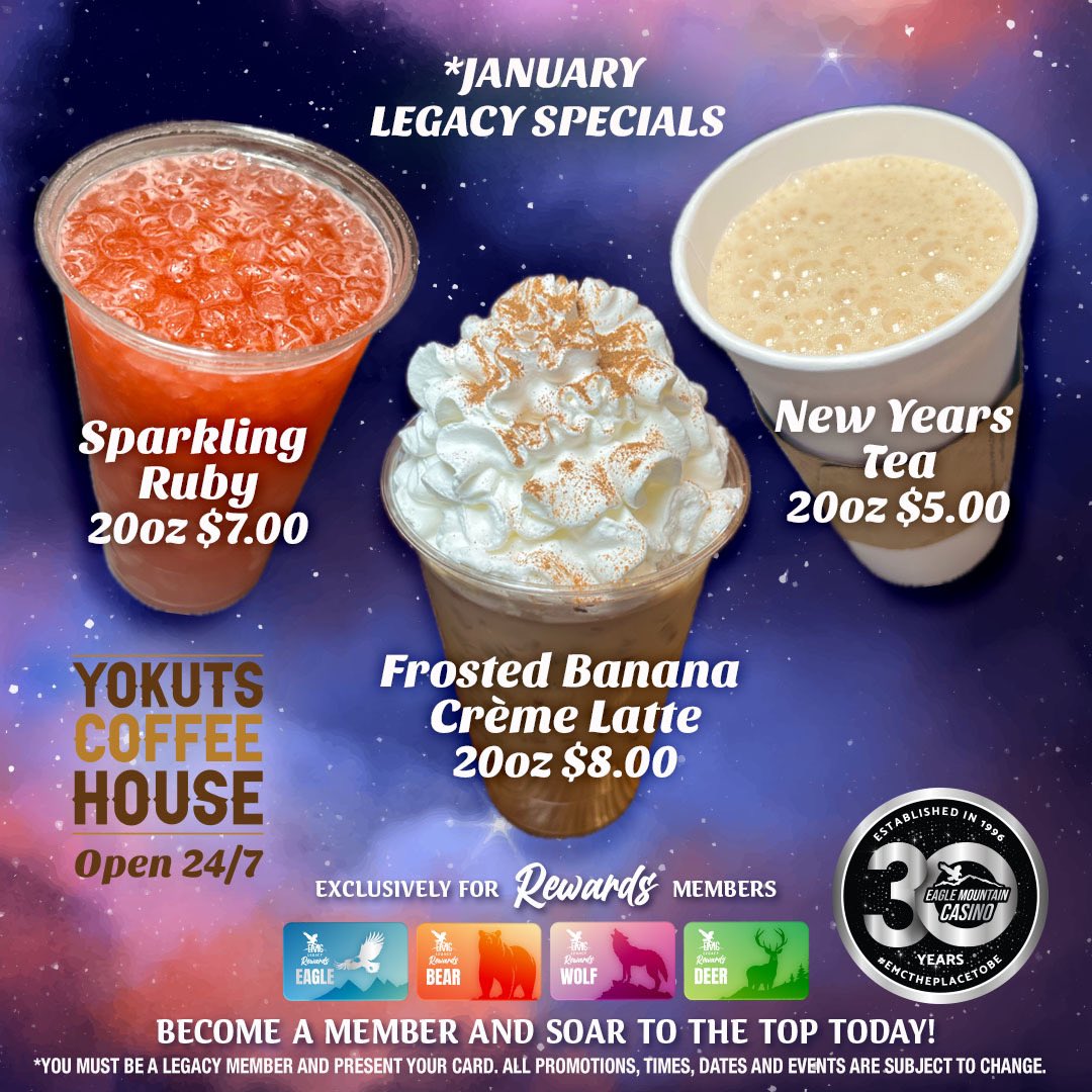 EagleMtnCasino's tweet image. It’s MONDAY and the official start to the work year of 2026!… if your feeling like you still want to celebrate, come hang out with us today! 

#EMCThePlaceToBe