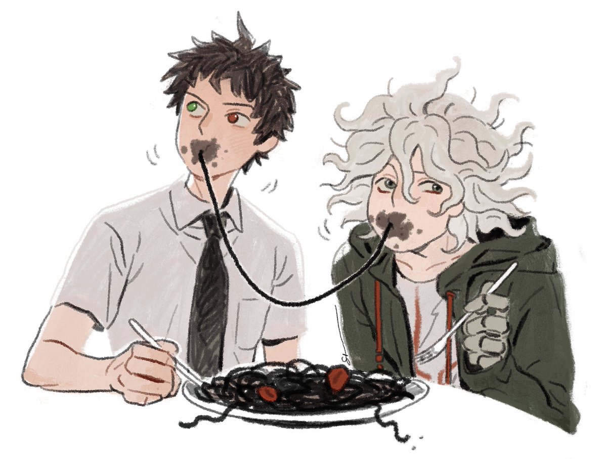 起因是我绑架了我完全不了解dgrp的朋友<a href="/ShawnStarr626/">ShawnStarrStella</a> 画了p2，
然后我觉得可以再拓展一下我的恶趣味，于是画了p1，
我从来没觉得墨鱼汁意面是这么好玩的东西（虽然可能不太正宗
总之请享受XD