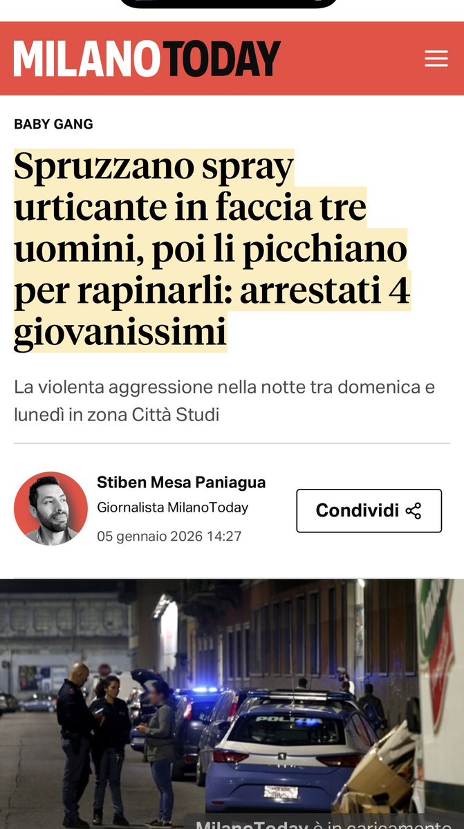 AzzurraBarbuto's tweet image. Secondo voi, perché non si inserisce nel titolo che si tratta di 4 egiziani tra i 20 e i 24 anni? 
Ovvio. Ormai ha vinto il politicamente corretto. Anzi, ormai ci ha vinti il politicamente corretto. 
Se l’assassino, lo stupratore, il rapinatore, l’aggressore è italiano, allora la…