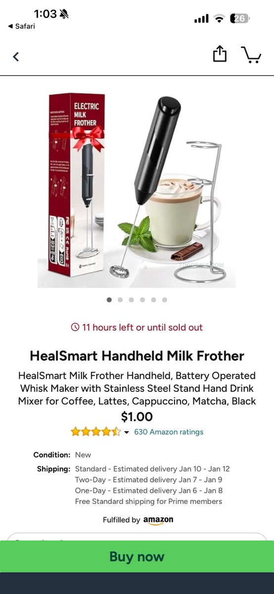 thedealsguy_'s tweet photo. $1 Woot Item

HealSmart Handheld Milk Frother

https://t.co/MrIjF5yAhD https://t.co/EwKJA82CTA