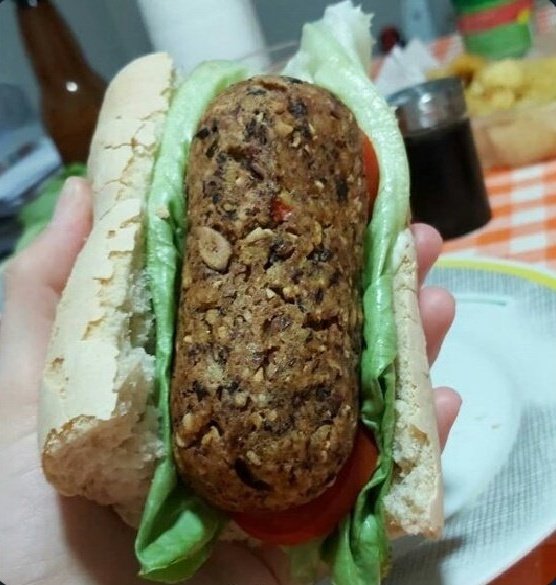 Una mina subió una foto de un choripan vegano por dios mujer con que está hecho eso, es un 10% semillas y un 90% tristeza