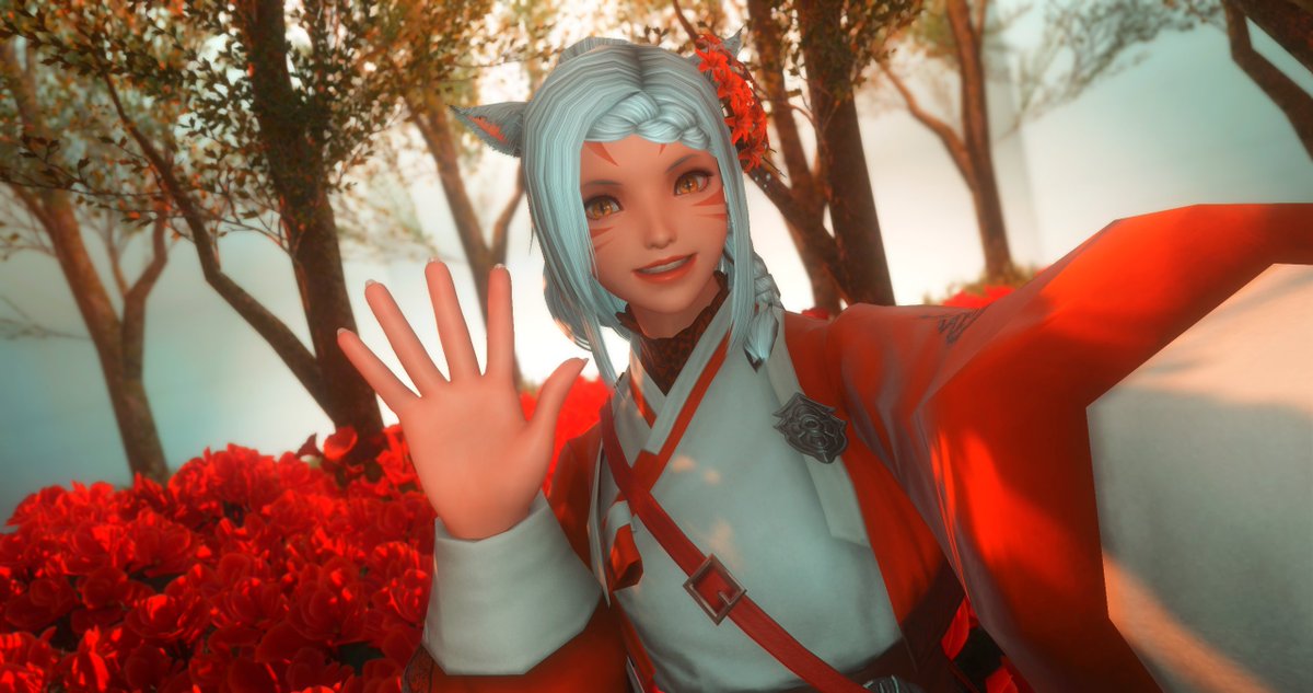 I had to see this beautiful flower field ❤️

#FF14_pom
#FFXIV #FF14 #FF14SS 
#miqote #ミコッテ #ffxivsnaps