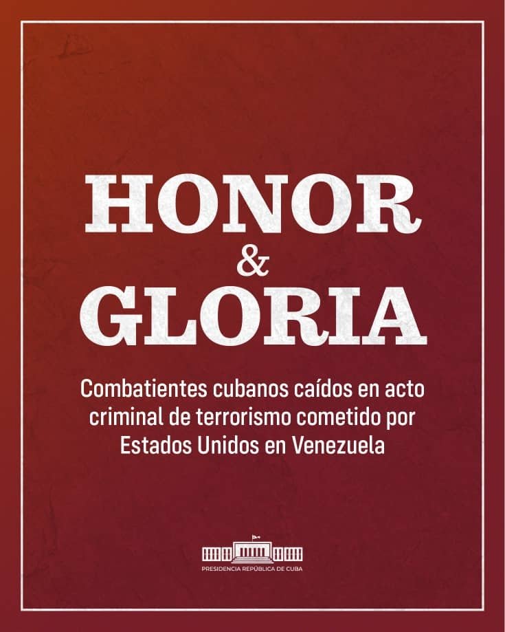 Dolor, tristeza y mucha impotencia late hoy en nuestros corazones por los 32 valientes cubanos caídos en #Venezuela.