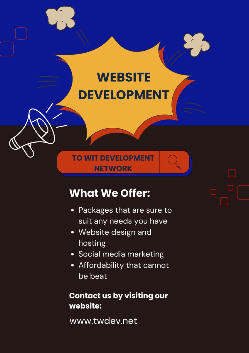 TW_DevNet's tweet photo. We offer affordability and reliability 
See what our packages have to offer on our website :
https://t.co/PdFPdbz5Z0
#SouthAfrica #Website #WebDevelopment #affordable https://t.co/oKhjJH8Mfb