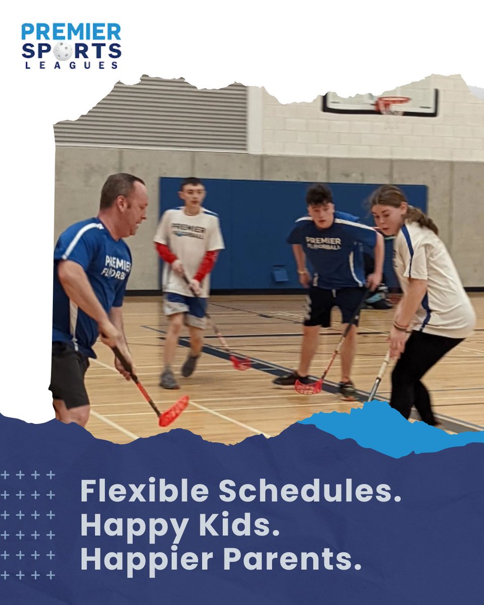premierfloorbal's tweet image. Our floorball programs offer short, flexible sessions that fit your busy family schedule. No long-term commitments—just fun, inclusive, high-energy play for kids. #FlexibleSports #EasySignup