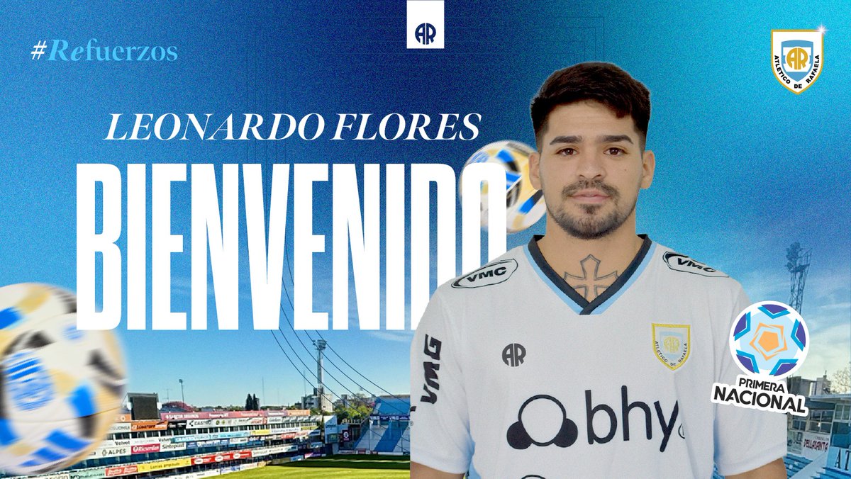 OficialAMSyD's tweet image. #Incorporaciones 2026 ✍

⚽ El lateral derecho Leonardo Ezequiel Flores (28), es nuevo jugador de la institución.

🔙 Llega proveniente de Atlanta, con antecedentes en Lanús, Brown de Adrogué, Banfield, Estudiantes de Río Cuarto y Almirante Brown.

¡Bienvenido al Celeste! 🩵🤍🩵…