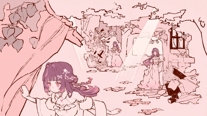姫宮りえ()さんの【オリジナル曲】『Rebirth』で描かせていただいたイラストです!ぜひ動画にてご覧ください!