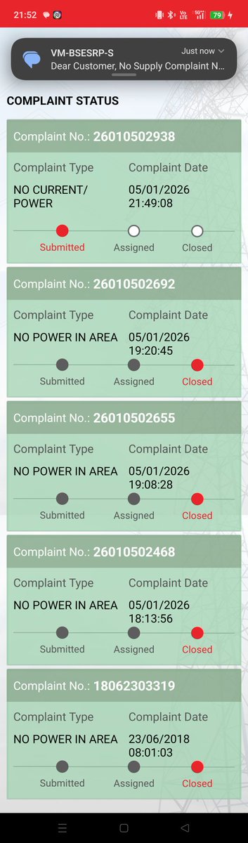 rahulnaag's tweet photo. @bsesdelhi  @CMODelhi  No power supply from 11AM, and now it's 9:50PM almost 11hrs no power supply. No BSES line man visited to fix the issue. Made 4 complaints on 19123 number, customer care executives were rude &amp; no solution till yet. #BSES #NOPWERSUPPLY https://t.co/V27gJI6sGA