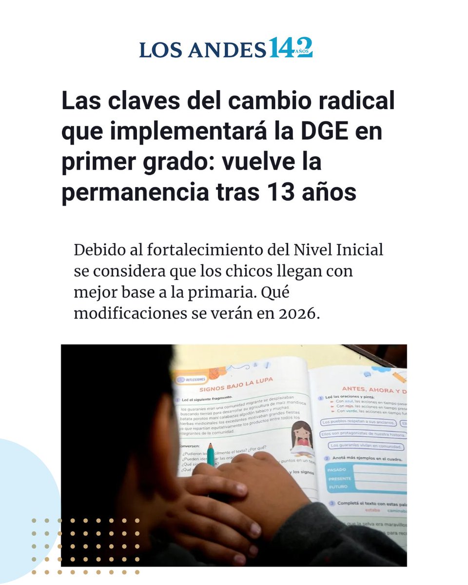 📚 En 2026 la escuela primaria de Mendoza implementará cambios significativos para acompañar mejor las trayectorias de cada estudiante.

A partir del próximo ciclo lectivo, cada grado funcionará como una unidad pedagógica independiente, lo que nos permite seguir de cerca los