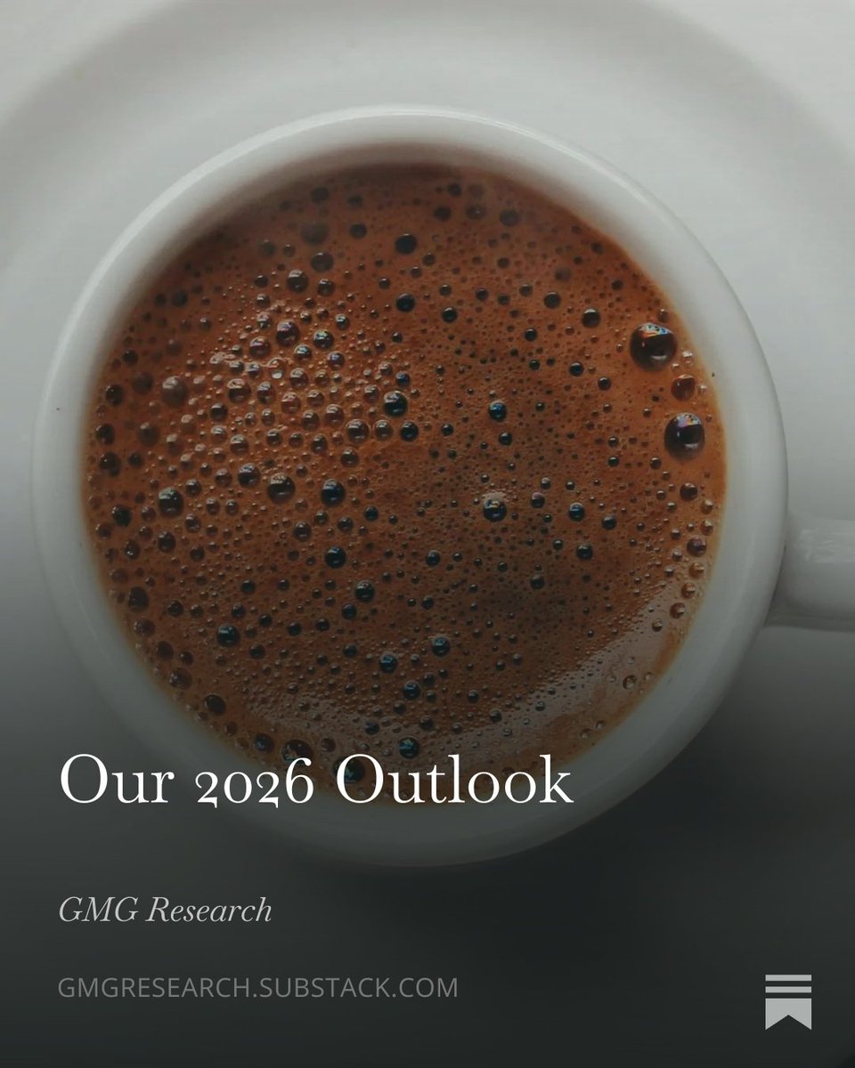 gmgresearch's tweet photo. We started GMG Research 5 years ago with an audience of 20. Today, our  work is read in 63 countries, recognized among Substack’s Top 100  Finance publications.

Here is our 2026 Outlook report.
https://t.co/735ERXf4H0 https://t.co/Z4OFpp6dVP