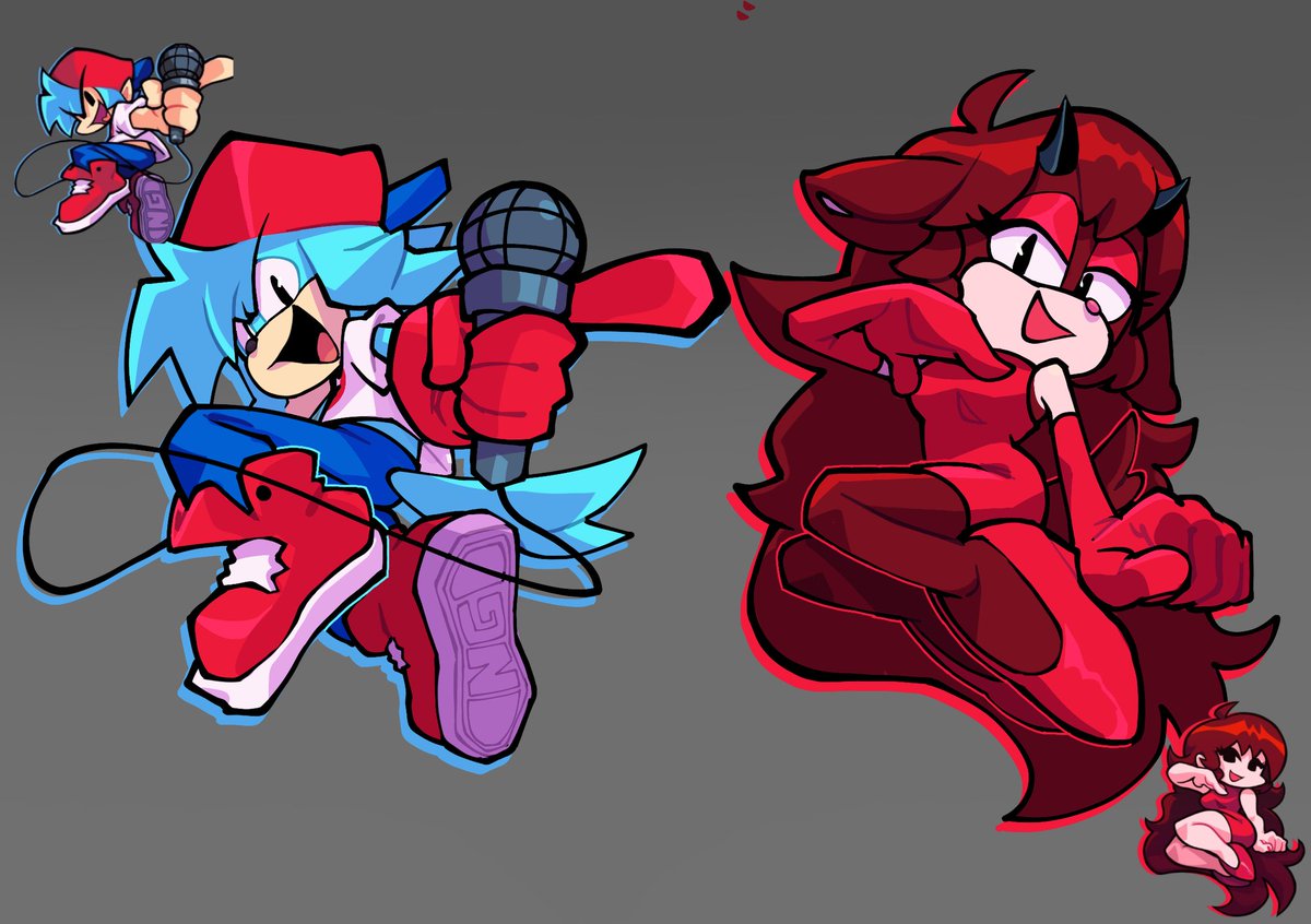 MariaArtes51's tweet image. Bf The Dog  and Gf The Goat (???)

#SonicTheHedgehog #fridaynightfunkin #sonicfanart