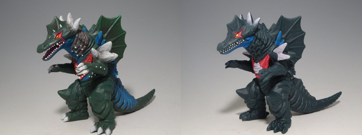 ウルトラ怪獣シリーズよりガイリュウガをリペイント＆小改造しました