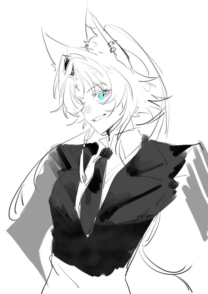 #HonkaiStarRail #Feixiao 
最近忙着画手书抽空摸个鱼 →帅女人穿西装是对的