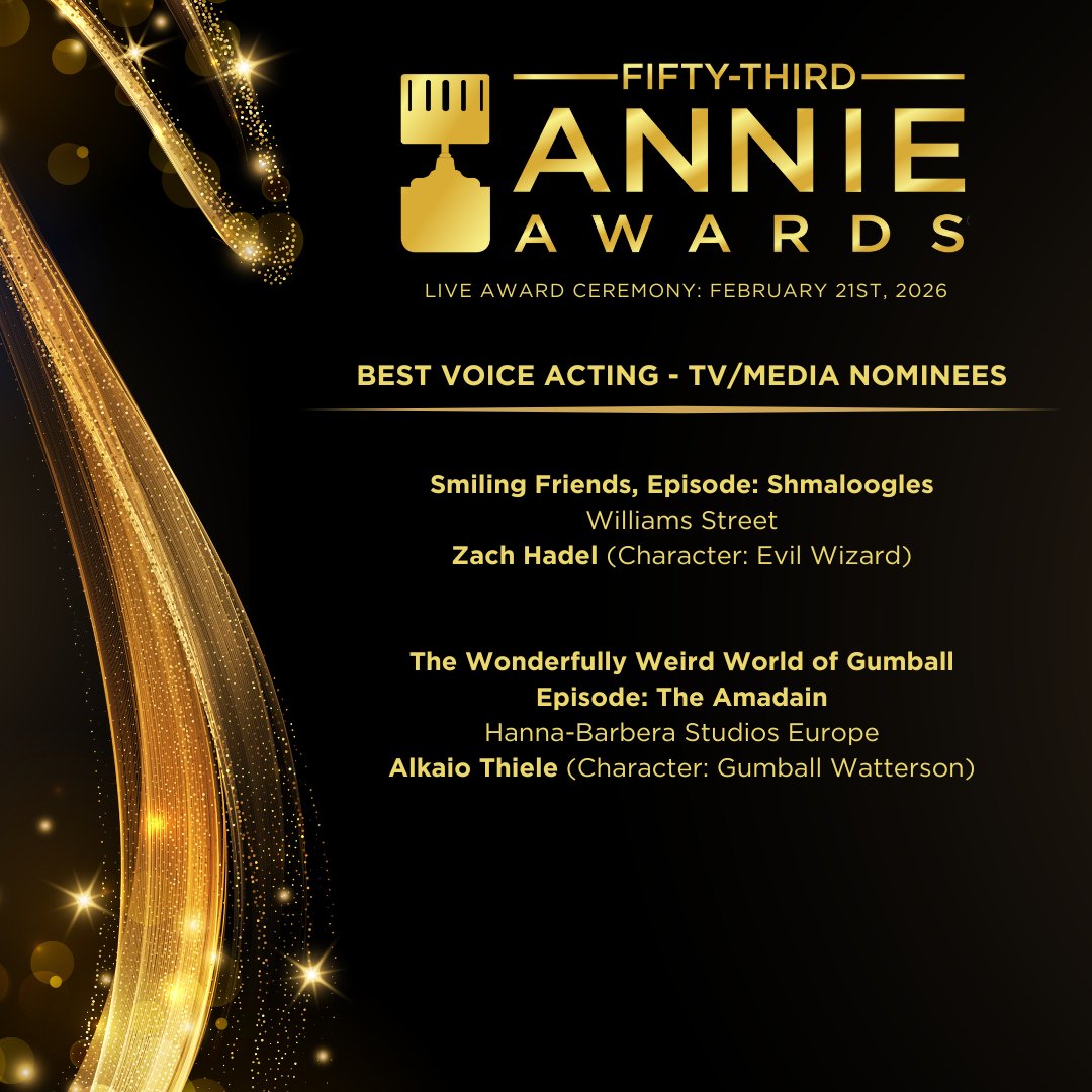 AnnieAwards's tweet image. Congratulations to the 53rd Annie Awards Nominees for Best Voice Acting - TV/Media!

To learn more, visit annieawards.org

#annieawards #53rdannieawards