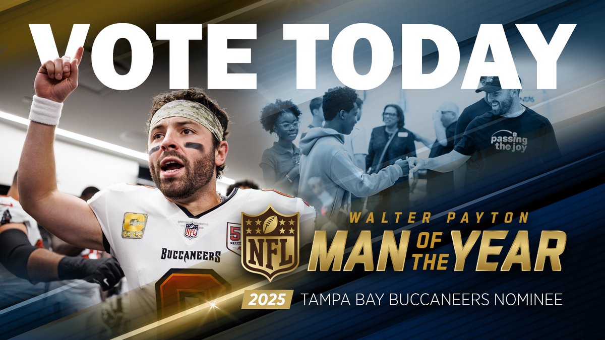 bemayfieldfdn's tweet image. Today is the final day to vote @bakermayfield in the #WPMOYChallenge! 

Cast your vote by reposting this post or voting online before 11:59 PM ET!

Don't forget, you can vote as many times as you like online!

nfl.com/honors/man-of-…