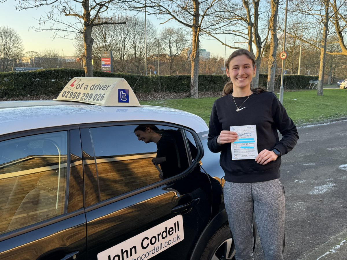 jcdrive's tweet photo. Well done Natalia, a fab 1st time pass in Stevenage this afternoon with only 2 faults! Pics on https://t.co/tmGaEbODei https://t.co/7KkbO7Fx8H