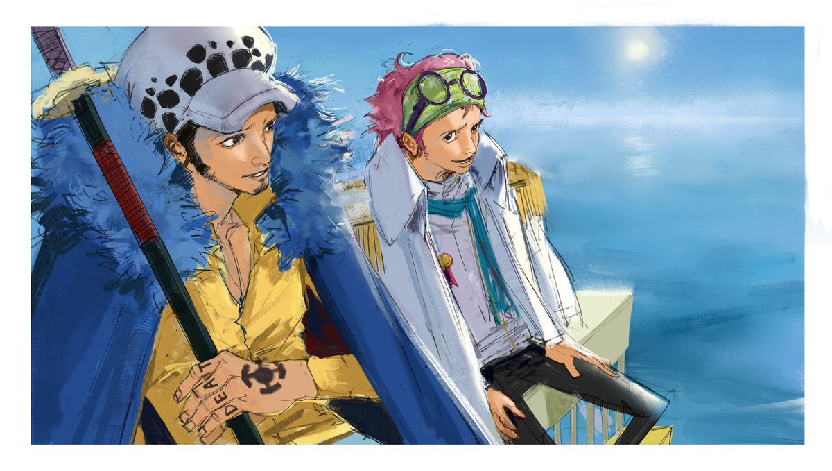 koby,law for Sky (@/whoopsydaisies) <a href="/OP_SecretSanta/">OP Secret Santa</a> #opsecretsanta #onepiece #law