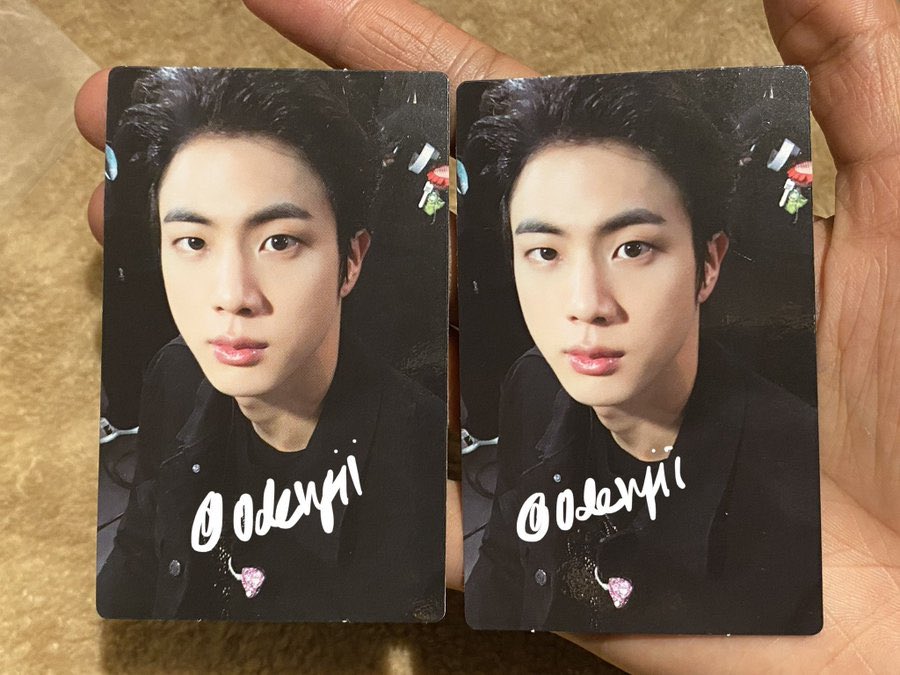 0dengii's tweet photo. WTS BTS PC 
Jin 5th muster JP fanmeet vol. 5
— ใบละ 900฿ / 800฿ ส่งฟรี

 #ตลาดนัดบังทัน #ปล่อยของสะสมบังทัน #ตลาดนัดรถไฟบังทัน 방탄 포카 양도 https://t.co/yT1FqjoZT7