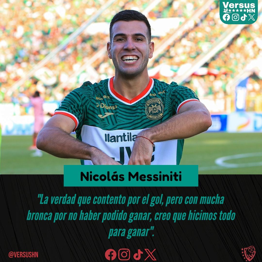 ⚪ #VersusHN|| 🚨 Messiniti con bronca por no lograr ganar a Olimpia ⤵️ 

↪️🗣️ "Tras el empate en pelota parada, el equipo reaccionó y buscó la victoria hasta el final".

↪️🗣️ "Marcar en una final es especial, pero quedó la bronca por no poder ganar".

#Messiniti #Marathón