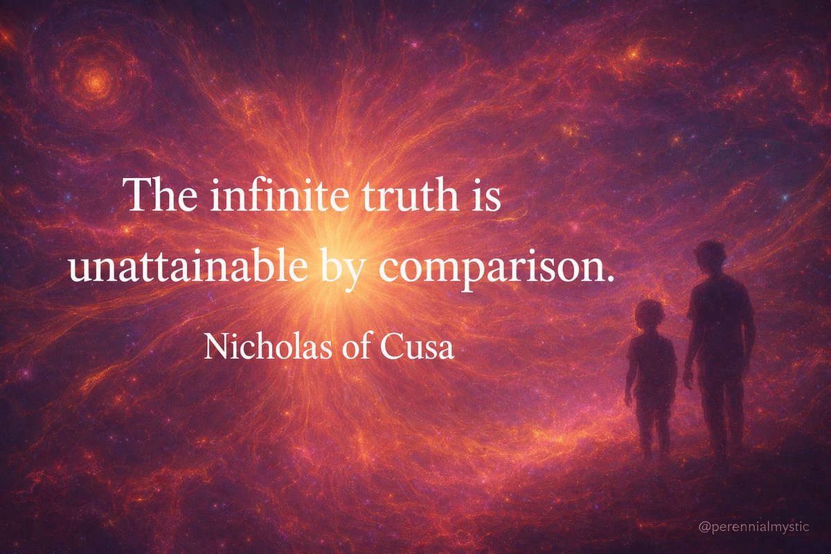 “The infinite truth is unattainable by comparison.” 
— Nicholas of Cusa ✨🌗