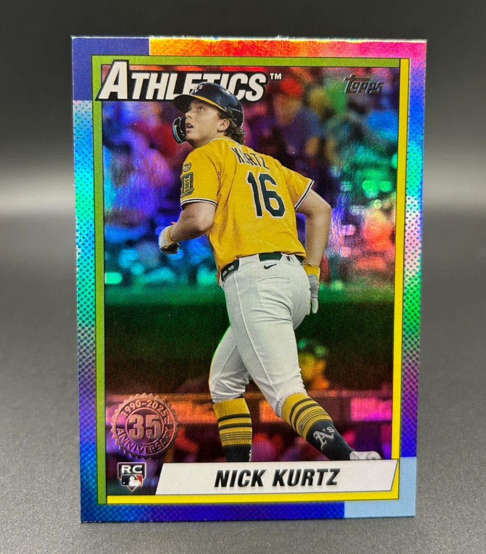 theBaseballCube's tweet image. Card for Sale in the TBC Card Store for you collectors!

NICK KURTZ
2025 Topps Update 1990 Baseball [U90-17]
Rookie Card Insert

$5 or best offer

ebay.com/itm/3894538940…