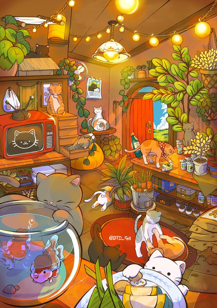 DTD_Feli's tweet photo. Cat at Home.
App: Procreate 
#cspcontest46 https://t.co/4gvPmzXj3a