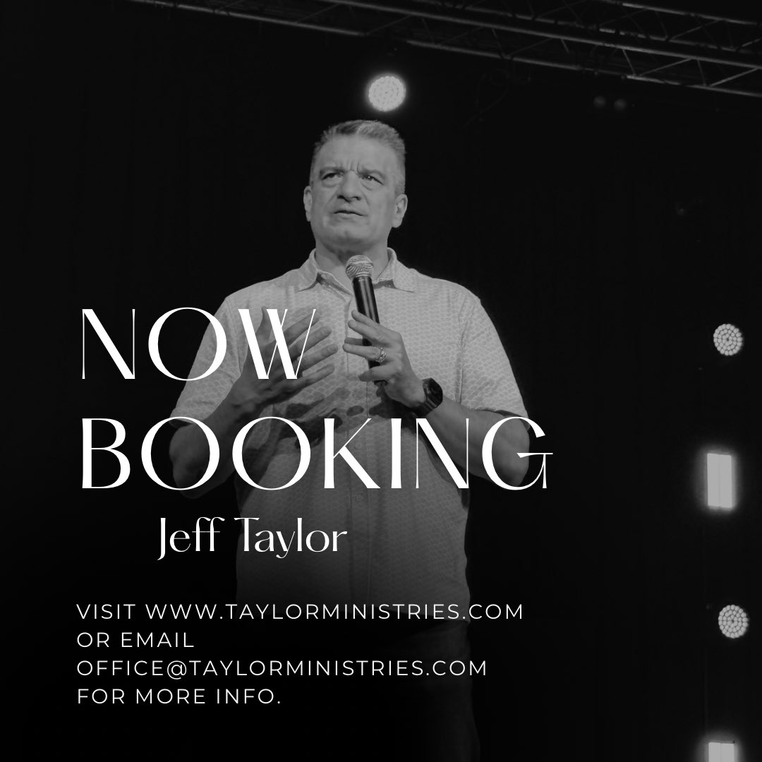 I am booking for 2026! If you would like me to speak at your church, event or conference you can contact me at office@taylorministries.com. I’m looking forward to speaking with you!