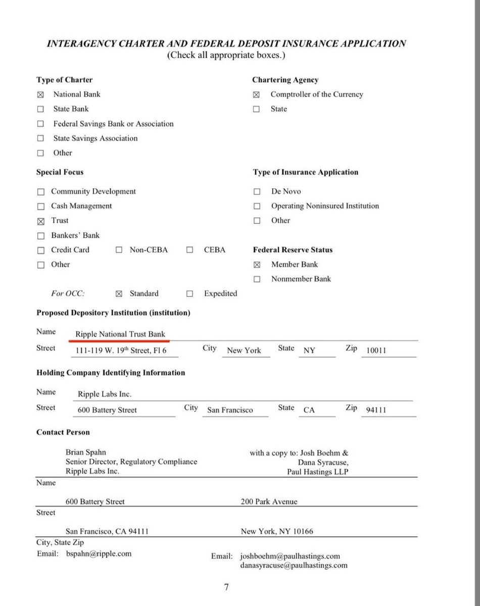 ⚠️ HUGE NEWS:

RIPPLE WILL OFFICIALLY BE RECOGNIZED AS A NATIONAL TRUST BANK! 🏦 #XRP