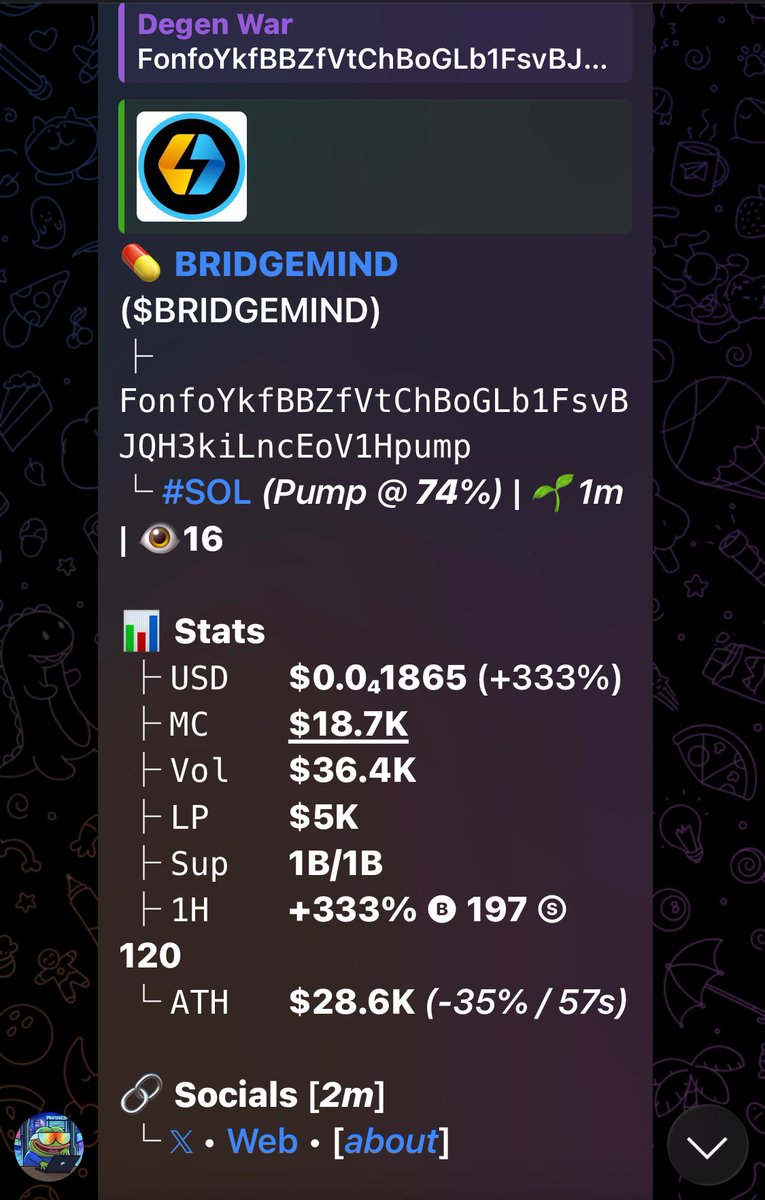 DegenWar01's tweet photo. CA>>
FonfoYkfBBZfVtChBoGLb1FsvBJQH3kiLncEoV1Hpump
#memecoin #solana #Degen https://t.co/sQs1sEJyWq