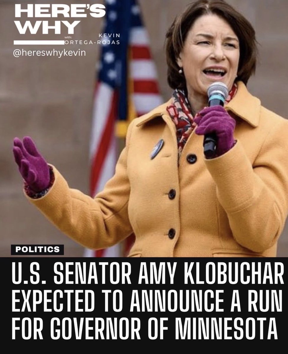 I fully support <a href="/amyklobuchar/">Amy Klobuchar</a> as our next governor of Minnesota! 💙💙💙
