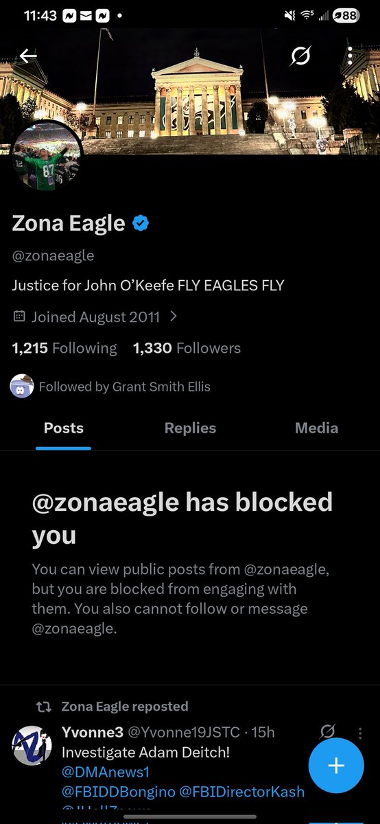 Another block what a fake tough guy