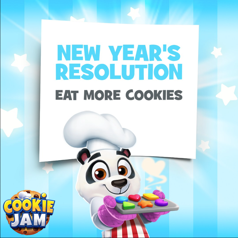 New Year, New Week, New Goals! 🏆 Take a break from the Monday rush and treat yourself to some Cookie Jam 🌟🍪

A little sweetness makes everything better—drop a 🍪 if you’re playing today!
