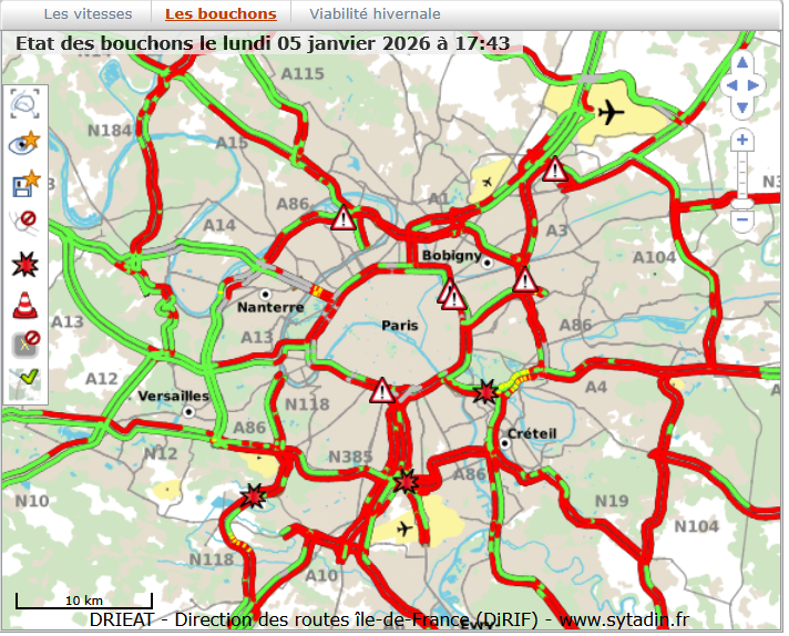 nicolasberrod's tweet image. 🤯 Le seuil de 1 000 km de bouchons en Île-de-France est dépassé, c'est historique #neige