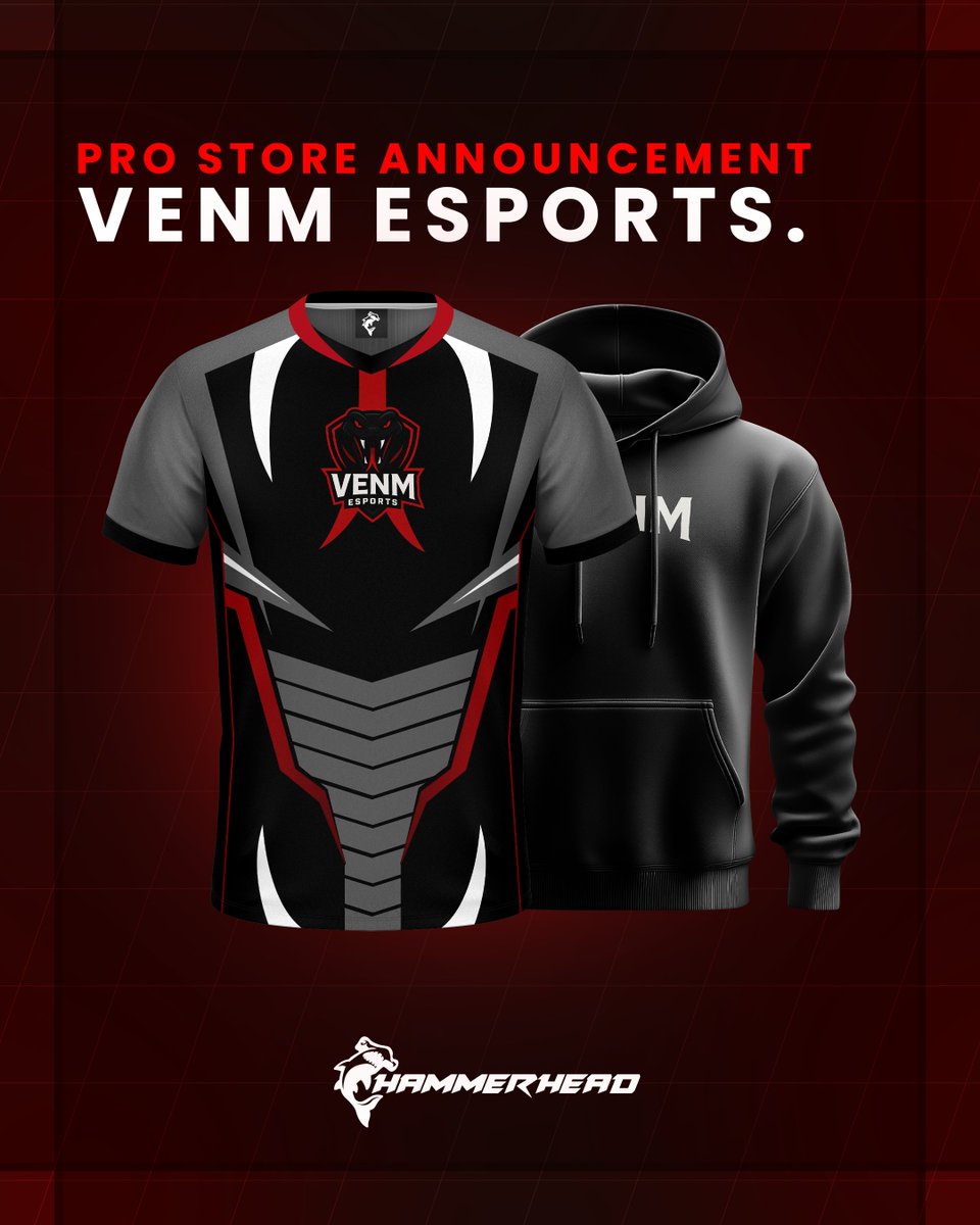 New Store Announcement!

Welcome on board <a href="/VENMESPORT/">VENM E-SPORTS</a> 🔥

Check out their brand new range here - hammerheadsports.co.uk/collections/ve…

Looking to get started on your own store? DM us today, or visit us online 🦈

#Apparel #Esports #EsportsApparel