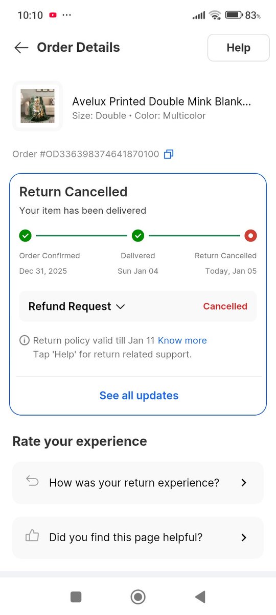 Counterandhbhkt's tweet photo. @flipkartsupport 
@Flipkart 
1
I have faced 2 problems recently while ordering on Flipkart
1️⃣ I ordered a blanket on Flipkart but received a completely different item. I requested for return but no delivery agent picked up the item but https://t.co/PgFVNtazhk